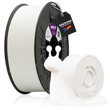 WINKLE Filamento 3D PLA HD Blanco Glaciar | 1.75mm | 1kg | Compatible con Todas las Impresoras 3D | Precisión Dimensional | Biodegradable | Fabricado en España